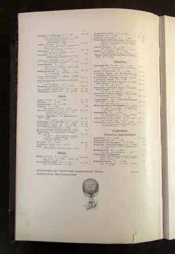 Scobel Andrees Handatlas 1899 mit Verzeichnis  126 Haupt u.137 Nebenkarten