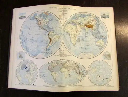 Scobel Andrees Handatlas 1899 mit Verzeichnis  126 Haupt u.137 Nebenkarten