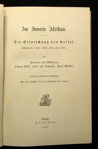 Francois Im inneren Afrikas Die Erforschung des Kassai während der Jahre 1884-85