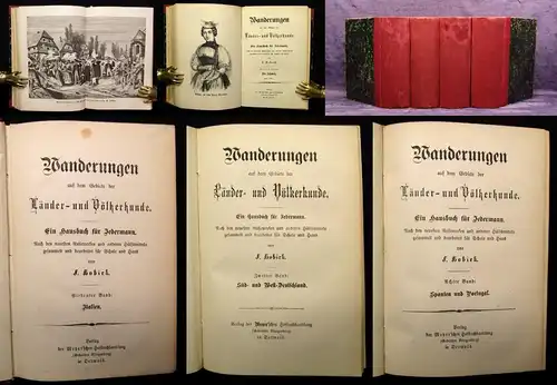 Hobirk Wanderungen auf dem Gebiete der Länder-u. Völkerkunde 1875 Bd.1-25 kompl.