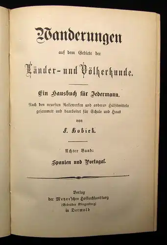 Hobirk Wanderungen auf dem Gebiete der Länder-u. Völkerkunde 1875 Bd.1-25 kompl.