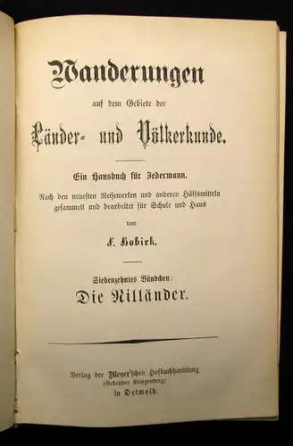 Hobirk Wanderungen auf dem Gebiete der Länder-u. Völkerkunde 1875 Bd.1-25 kompl.