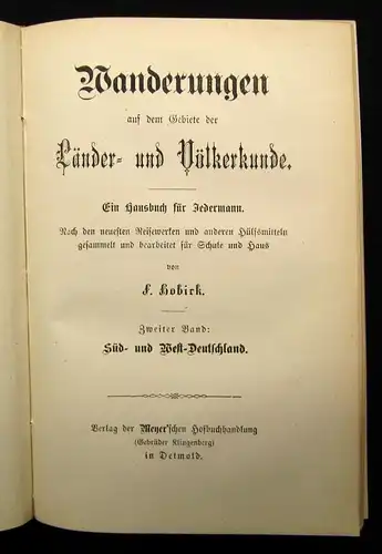 Hobirk Wanderungen auf dem Gebiete der Länder-u. Völkerkunde 1875 Bd.1-25 kompl.