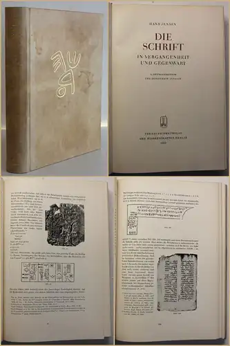 Jensen Die Schrift in Vergangenheit und Gegenwart 1969 Pergamenteinband Sprache