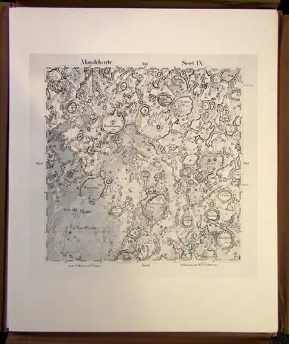 Lohrmann Mondkarte in 25 Sektionen 1963 2.Auflage J. F. Julius Schmidt js