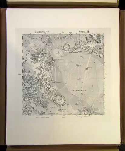 Lohrmann Mondkarte in 25 Sektionen 1963 2.Auflage J. F. Julius Schmidt js