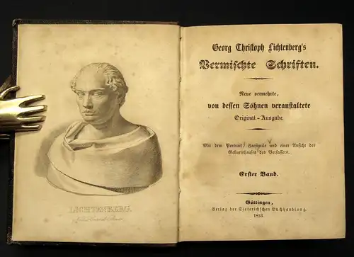 Georg Christoph Lichtenbergs Vermischte Schriften 8 Bde. in 4 1853 Or.Ausgabe js