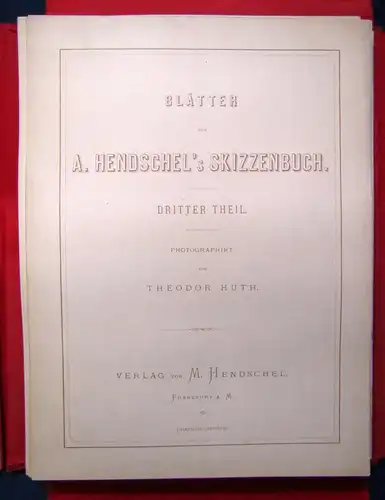 A,. Henschel's Skizzenbuch um 1880 48( von 50) Tafeln Künstler Kunst 3.Teil js