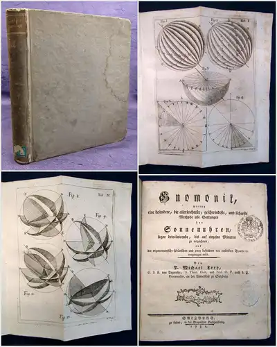 Lory Gnomonik (alle Gattungen der Sonnenuhren) 1781 Uhrenkunde Astronomie sf