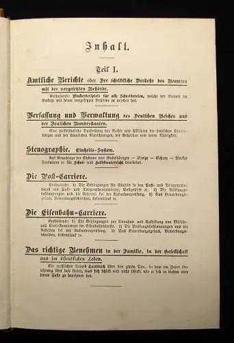 Zummach Handbuch der Beamten-Carriere Hilfsbücher für Militäranwärter 1898