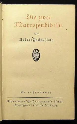 Liska-Fuchs Robert Die zwei Matrosenbibeln 1890 Kamerad-Bibliothek Erzählungen