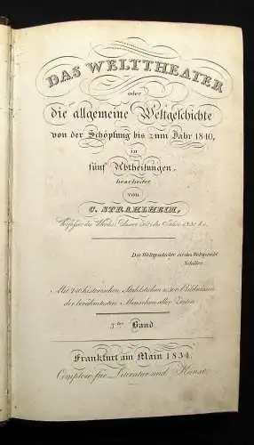 Strahlheim Das Welttheater oder die allgemeine Weltgeschichte 3.Bd. 1834