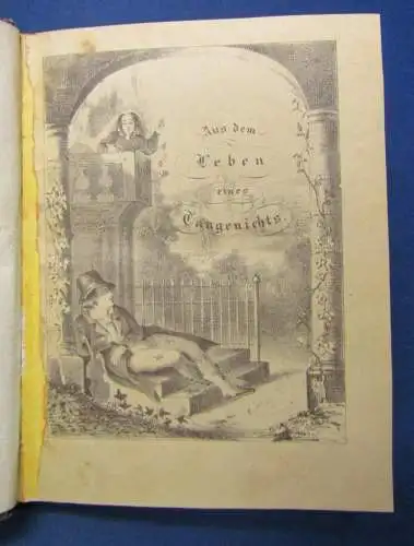 Eichendorff Aus dem Leben eines Taugenichts 1842 Zeichnungen v Schrödter 1842 js