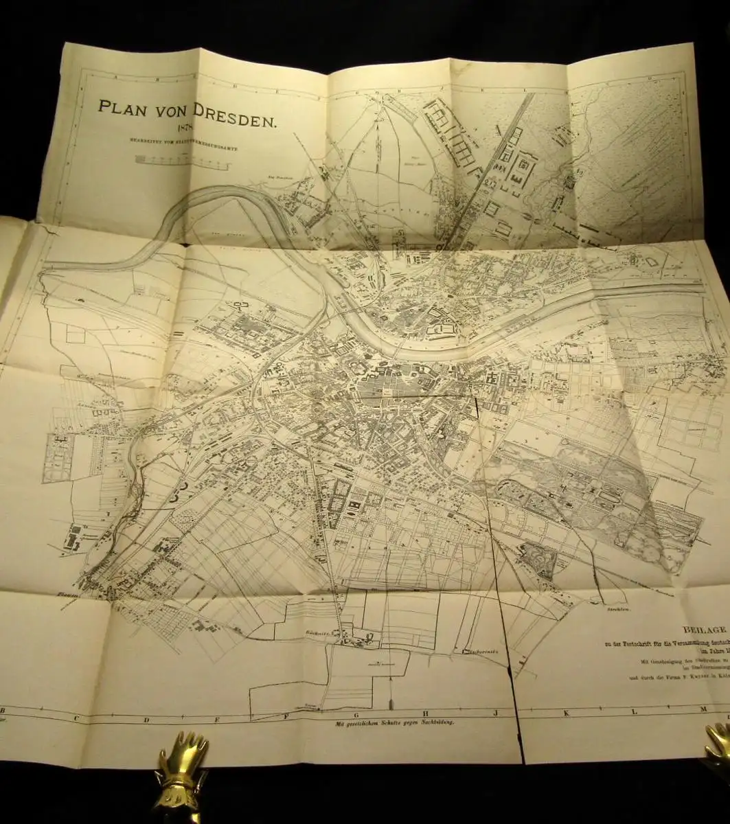 Die Bauten Techn.u. Industriellen Anlagen von Dresden 1878 Or.ausgabe selten