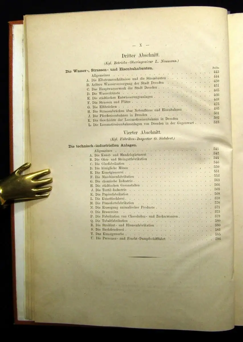 Die Bauten Techn.u. Industriellen Anlagen von Dresden 1878 Or.ausgabe selten