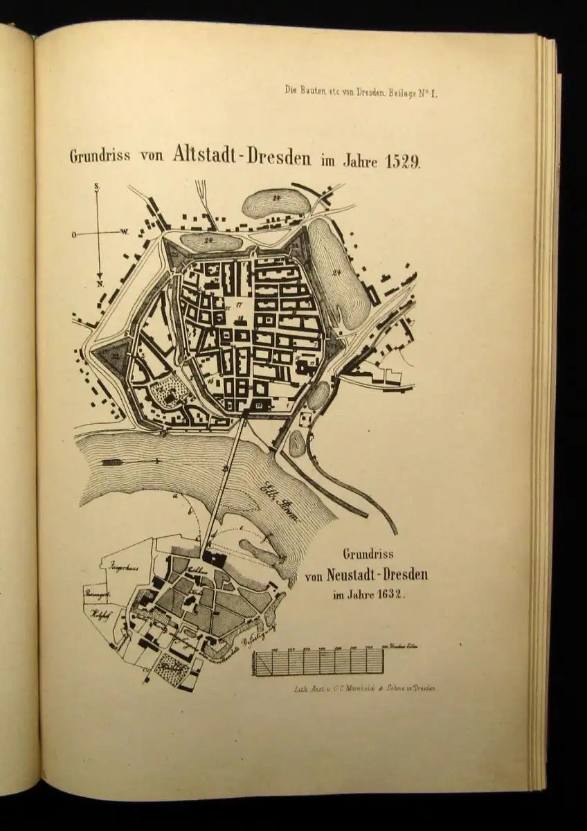 Die Bauten Techn.u. Industriellen Anlagen von Dresden 1878 Or.ausgabe selten