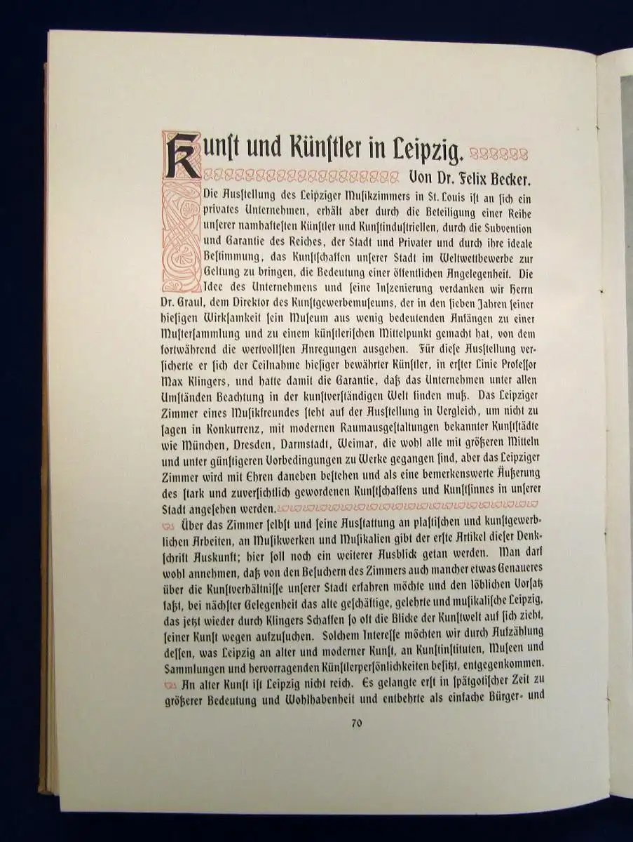 Leipzig im Jahre 1904 Beteiligung Weltausstellung St. Louis o.J. um 1900