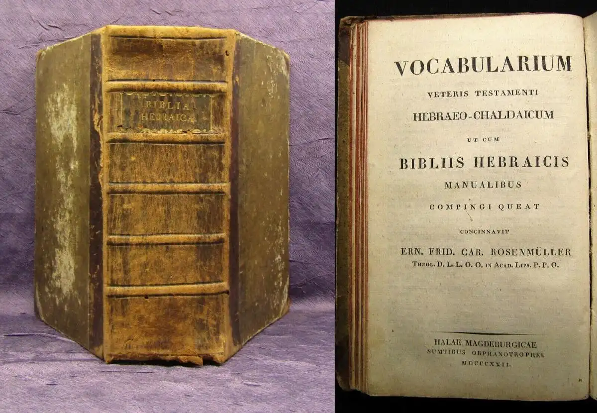 Simonis Biblia Hebraica Manvalia Ad Praestantiores Editiones  Accurata 1822