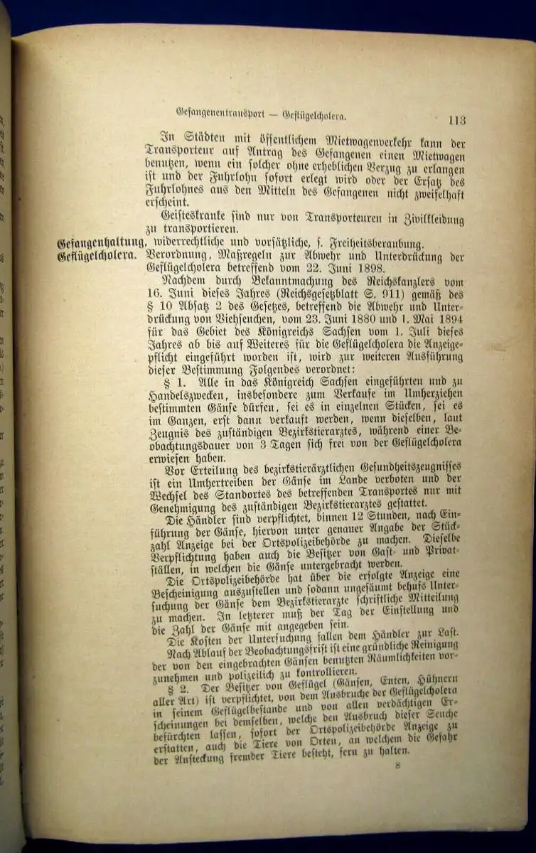 Hand Lexikon für Sächsische Polizeibeamte sämtliche Gesetze und Formulare 1904 j