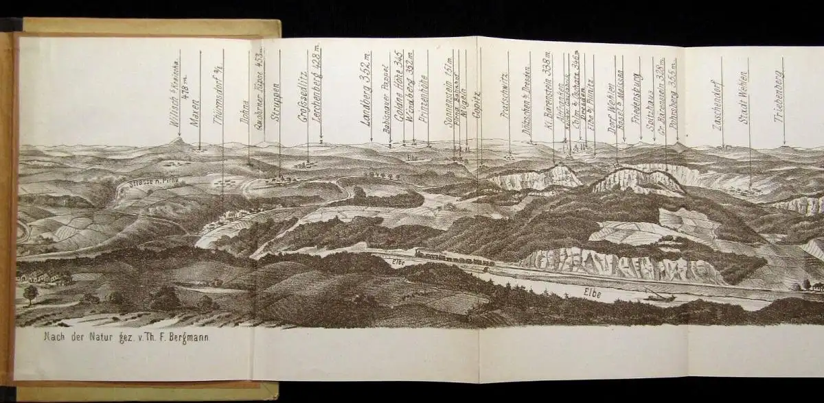 Panorama vom Lilienstein Leporello die Krone der Sächsischen Schweiz selten