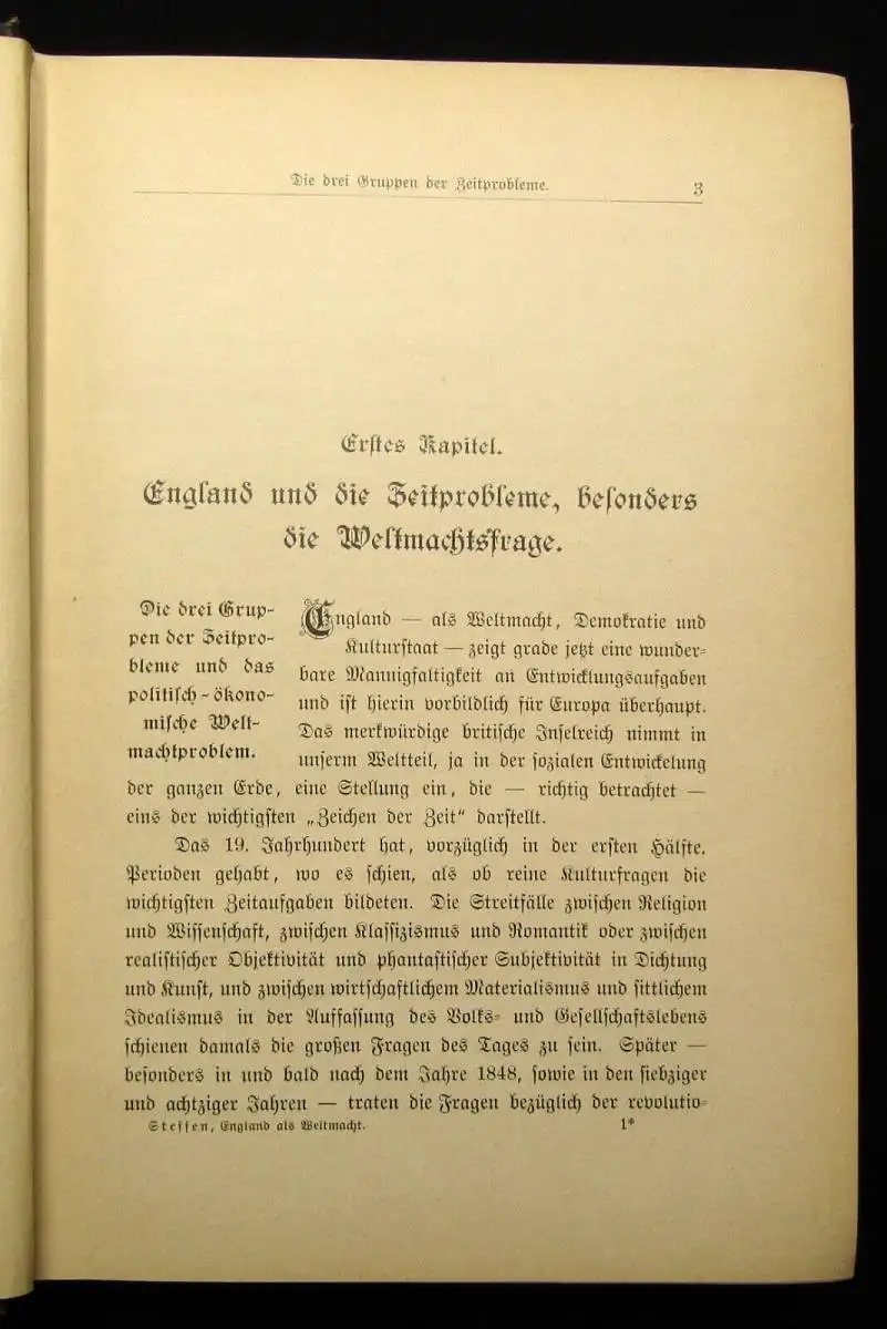 Steffen England als Weltmacht und Kulturpalast 1899 Politik Gesellschaft