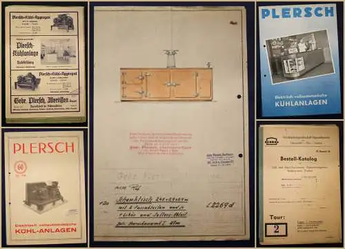 Konvolut Werbeblätter & Prospekte der Gebrüder Persch 1940 Industrie Fabrik sf