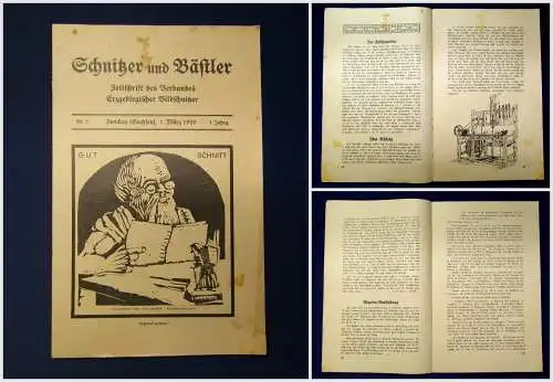 Verband Erzgebirgische Bildschnitzer Schnitzer und Bästler 1926 sehr selten mb