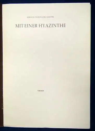 Konvolut Faksimile 4x Goethe 1x Theodor Storm Handschriften Gedichte um 1975  js