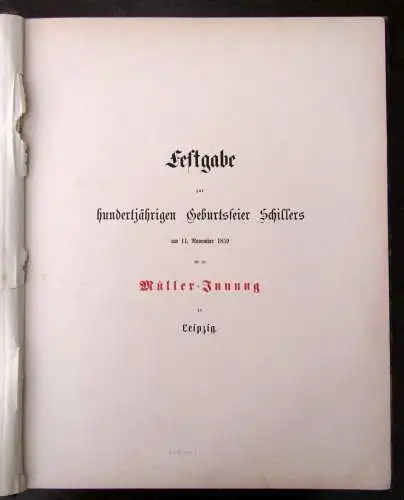 Reher Schillers Lied von der Glocke in 40 Blättern bildlich dargestellt 1855 js