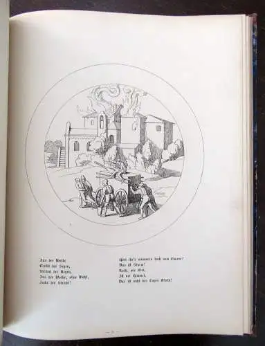 Reher Schillers Lied von der Glocke in 40 Blättern bildlich dargestellt 1855 js