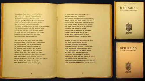 Der Krieg Dichtung von Stefan George EA 1917 Belletristik Lyrik Militaria js