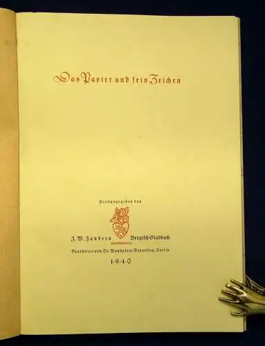 Das Papier und sein Zeichen 1900 Wissen Gohrsmühle Bergisch Gladbach  js