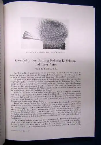 Beiträge zur Sukkulentenkunde und -pflege. 6 Jahrgänge in 1 Bd 1938-1943 sf
