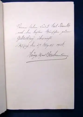 Gästebuch mit 3 Bll. beschrieben in Handeinband Ganzpergament 1930 dekorativ js