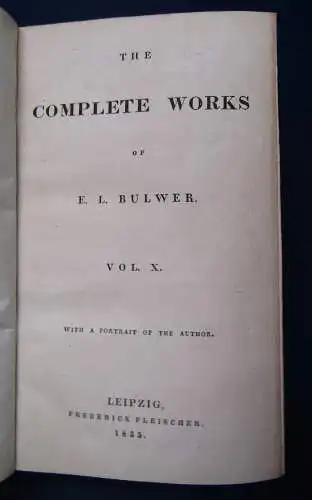 Bulwer The Complete Works (Das Gesamtwerk) Vol. X 1838 Literatur Belletristik sf