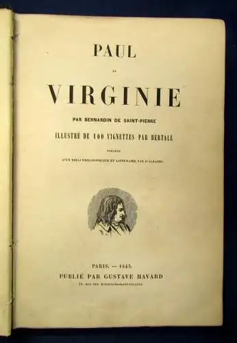 Pierre Paul Et Virginie 1845 100 Vignetten bei Bertall Liebesgeschichte js