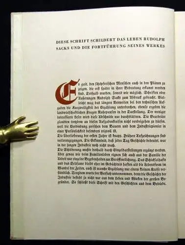 Die Chronik des Hauses Rudolf Sack Leipzig 1938 Maschinenbau Technik Or. Schuber