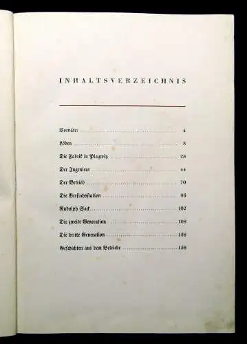 Die Chronik des Haueses Rud. Sack Leipzig 1938 Maschinenbau Technik