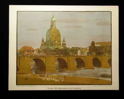 Dresden, Zehn Originalsteinzeichnungen von Otto Westphal 10 Arbeiten