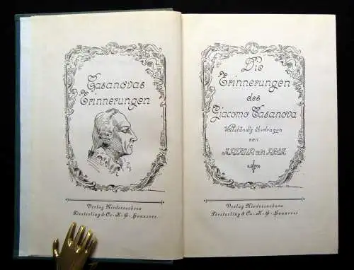 Die Erinnerungen des Giacomo Casanova 10 Bde. in 5 (von 12 in 6) 1925 Literatur