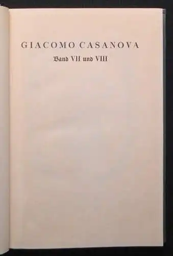 Die Erinnerungen des Giacomo Casanova 10 Bde. in 5 (von 12 in 6) 1925 Literatur