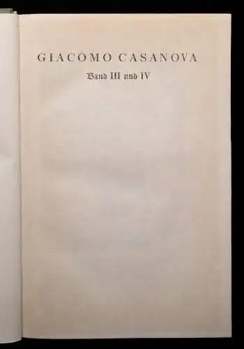 Die Erinnerungen des Giacomo Casanova 10 Bde. in 5 (von 12 in 6) 1925 Literatur