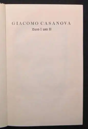 Die Erinnerungen des Giacomo Casanova 10 Bde. in 5 (von 12 in 6) 1925 Literatur