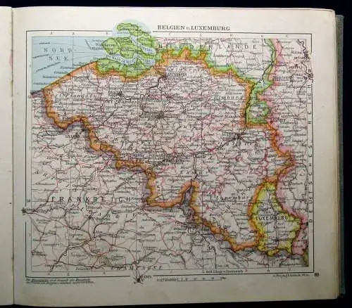 G. Freytag`s Welt- Atlas 255 Karten auf 142 Seiten 1925 Geographie Weltkunde
