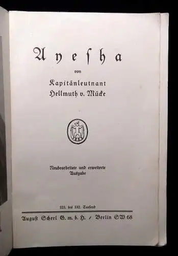 Kapitänleutnant Hellmuth von Mücke Ayesha 1926 Abenteuer Schifffahrten