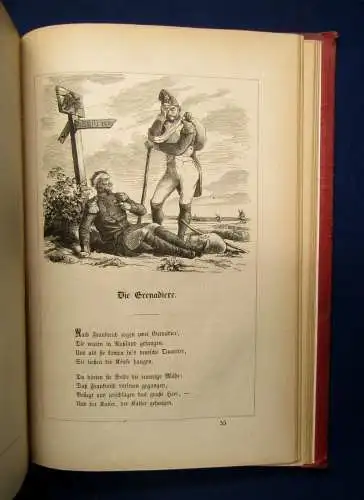 Schurig Deutsches Balladenbuch Mit Holzschnitten nach Zeichnungen 1852 EA js