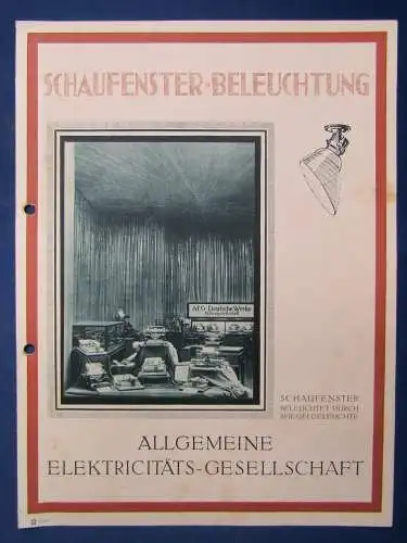 Or. Prospekt Schaufenster Beleuchtung Allgemeine Elektricitäts-Gesellsc. 1925 js