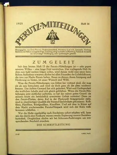 Perutz-Mitteilungen 6 Hefte in 1 Band Trockenplattenfabrik Photographie js