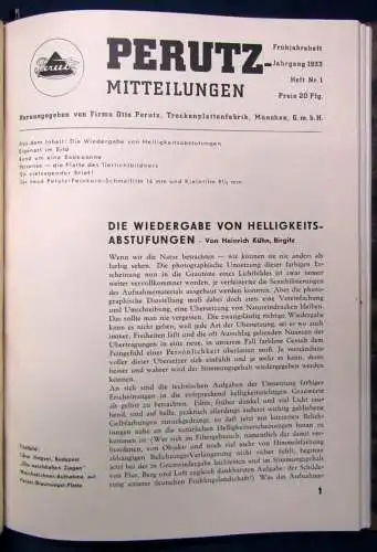 Perutz-Mitteilungen 6 Hefte in 1 Band Trockenplattenfabrik Photographie js