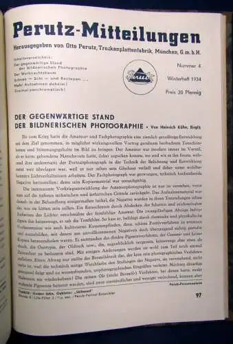 Perutz-Mitteilungen 6 Hefte in 1 Band Trockenplattenfabrik Photographie js